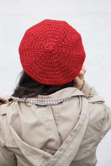 Double Crochet Beret – Free Pattern & Tutorial