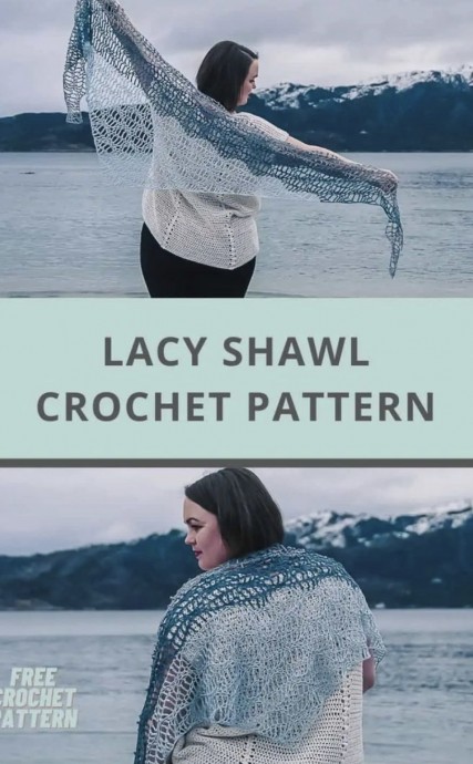 Free Lacy Shawl Crochet Pattern