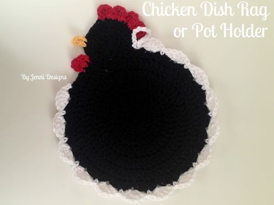 Crochet Chicken Dish Rag or Pot Holder: A Fun and Easy DIY Project for Your Kitchen