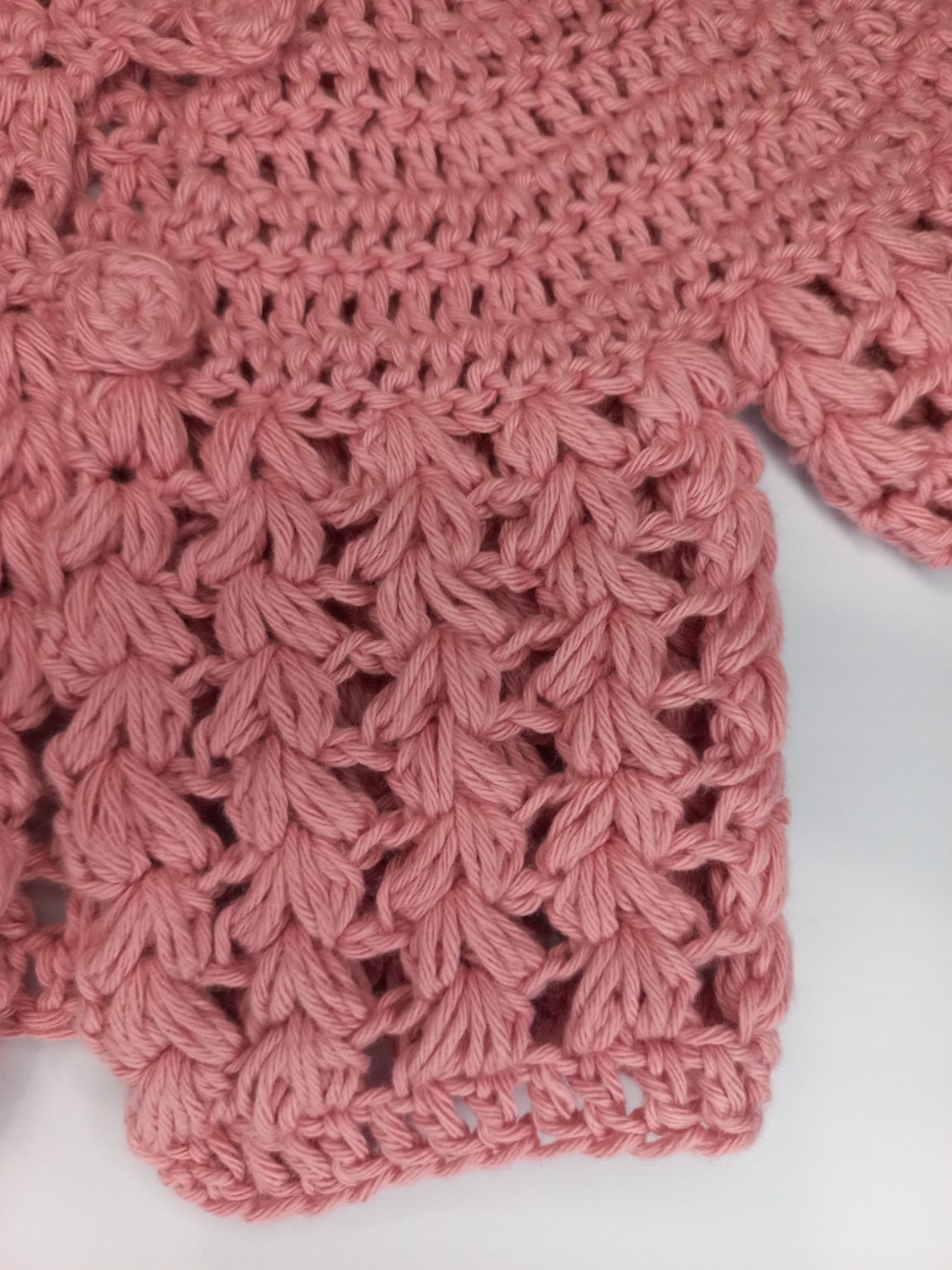 Crochet Puff Stitch Sweater For Babies