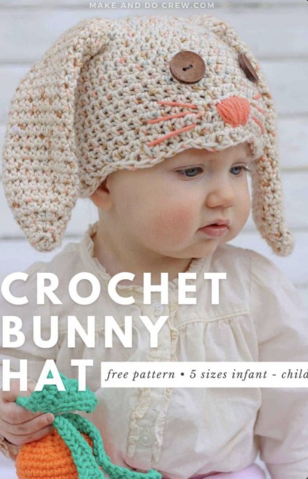 Free Crochet Pattern: Cute Bunny Hat