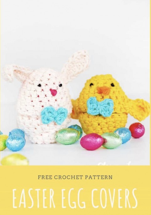 Bunny and Chick Crochet Easter Egg Covers