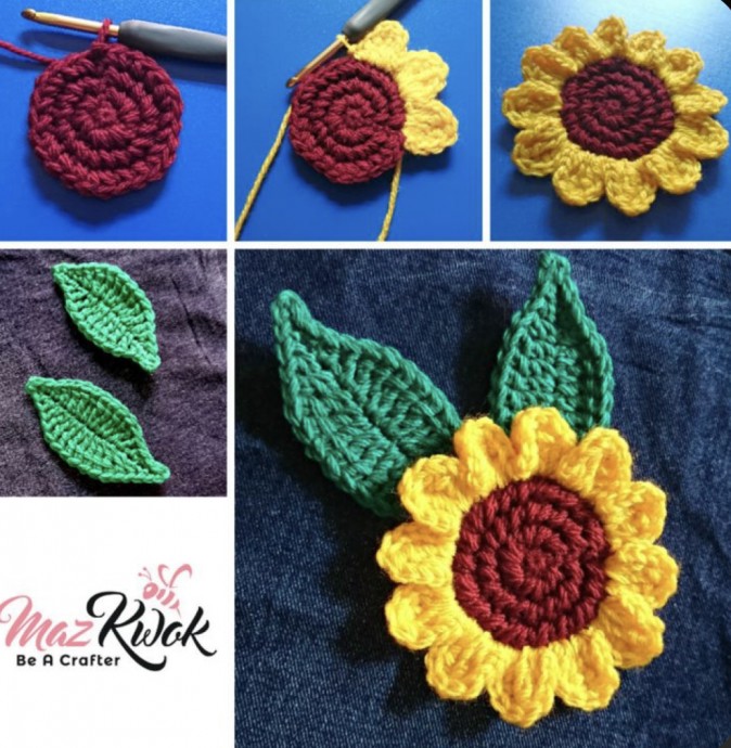 Free Crochet Summer Sunflower Pattern