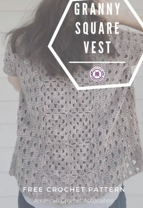 Granny Square Vest Crochet Pattern