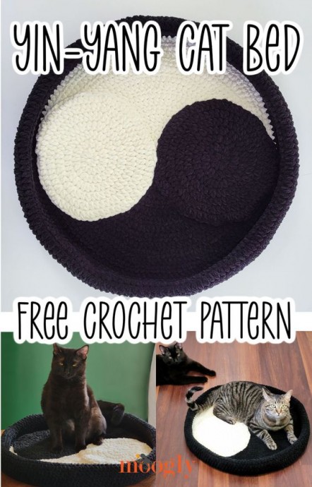 Crochet Yin-Yang Cat Bed