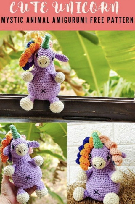 Cute and Easy Roly Poly Amigurumi Unicorn