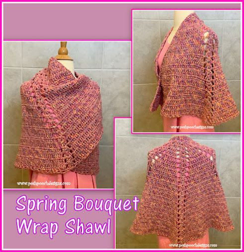 Crochet Spring Bouquet Wrap Shawl