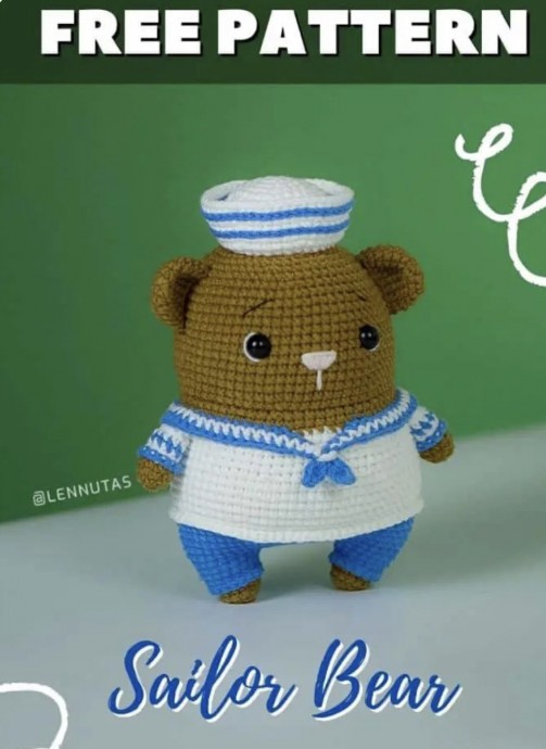 Amigurumi Bear in Sailor Style