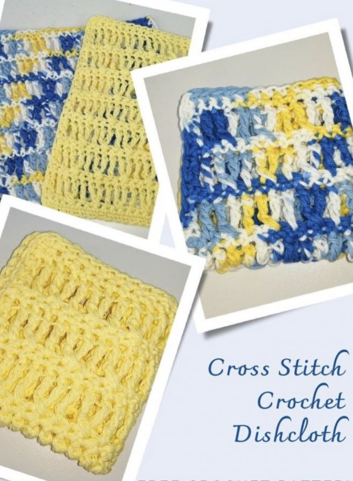 Crochet Cross Stitch Dishcloth