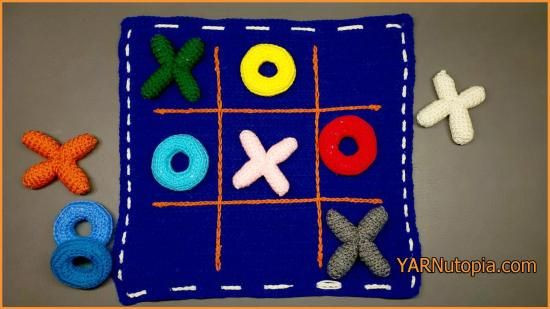 Crochet Tic Tac Toe Game and Tote