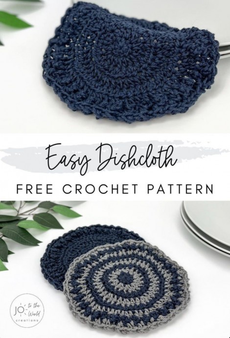 Round Crochet Dishcloth Pattern