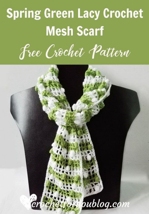 Lacy Crochet Mesh Scarf