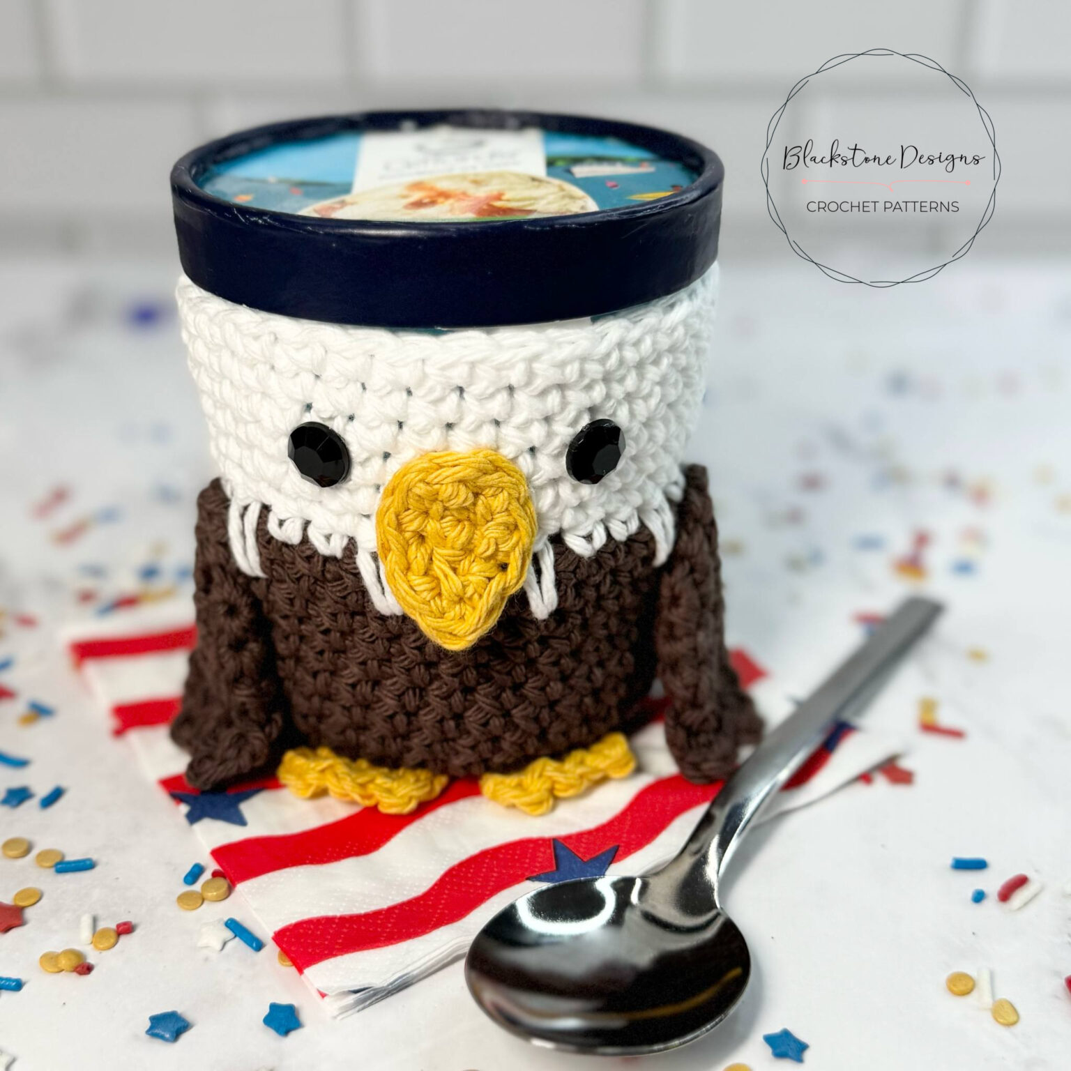 Create Your Own Crochet Americana Ice Cream Cozy for a Fun Summer Treat