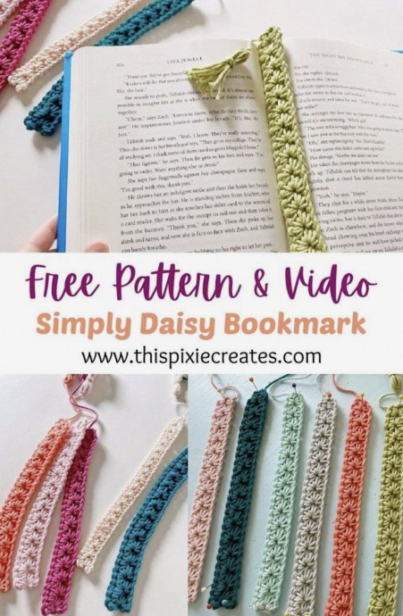 How to Crochet the Simply Daisy Bookmark
