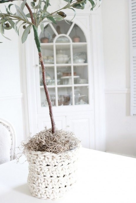 Crochet Basket for Plants