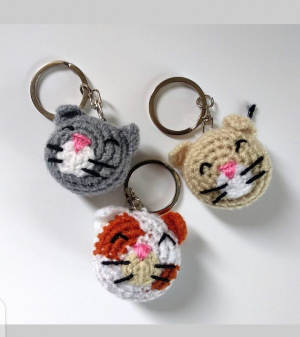 Crotchet Kitten Keychain
