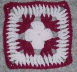 Crochet Two color Afghan Square