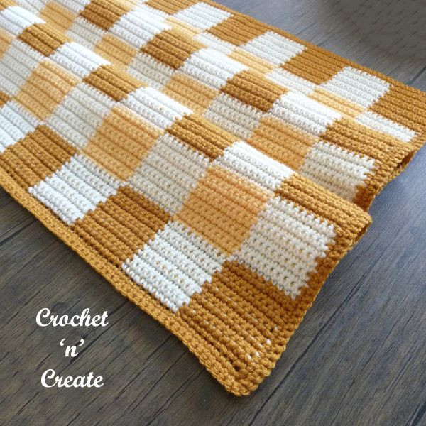 Crochet Gingham Baby Blanket