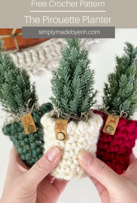 Crochet Mini Planter Cover