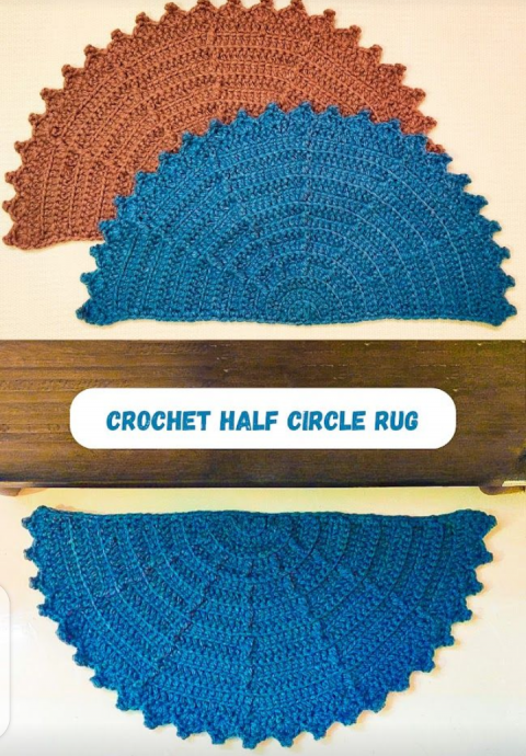 Half Circle Crochet Rug