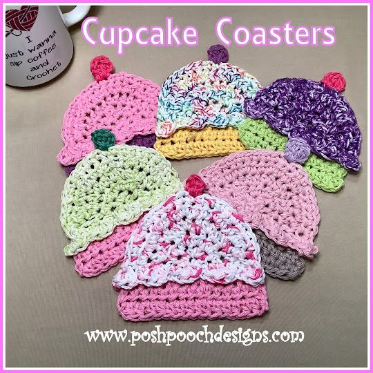Crochet Cupcake Coasters and Applique: A Fun and Easy DIY Project for Home Decor Crochet Cupcake Coasters and Applique: A Fun and Easy DIY Project for Home Decor