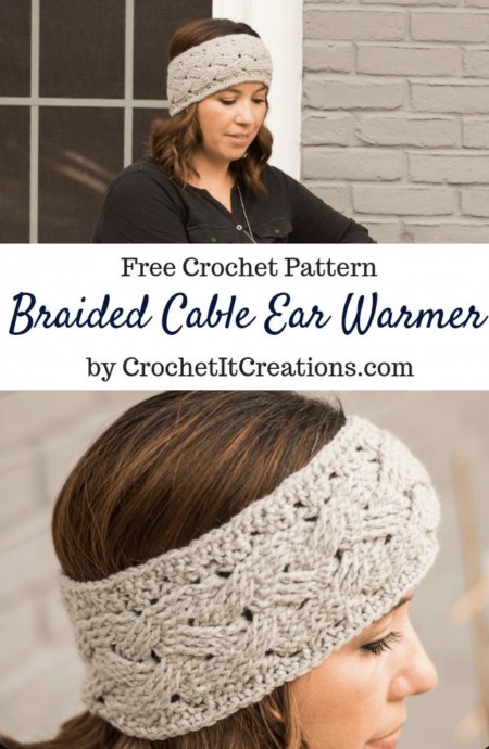 Crochet Braided Cable Ear Warmer
