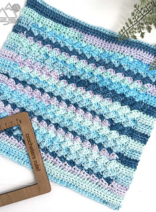 Easy Textured Crochet Washcloth Free Pattern and Video Tutorial
