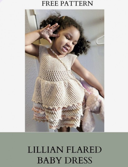 Flared Crochet Baby Dress