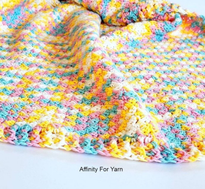 Crochet Suzette Stitch Baby Blanket
