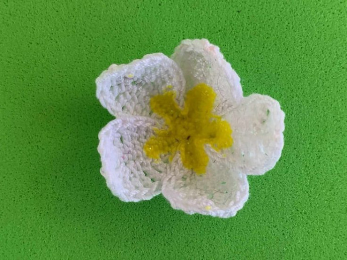 Crochet Frangipani Flower