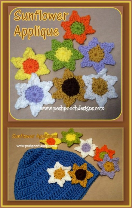 Create Stunning Crochet Sunflower Appliques to Brighten Your Projects