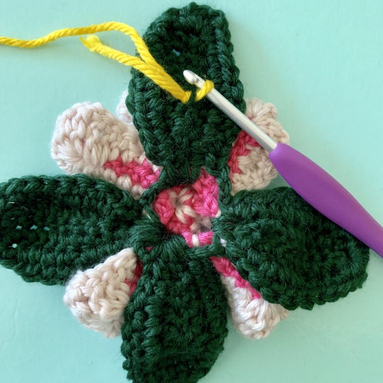 Crochet Spring Blooms Misty Magnolia Square