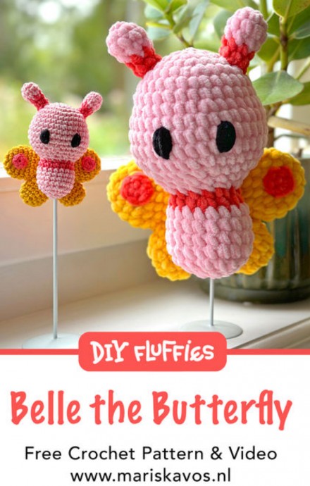Crochet Belle the Butterfly Amigurumi (Free Pattern)