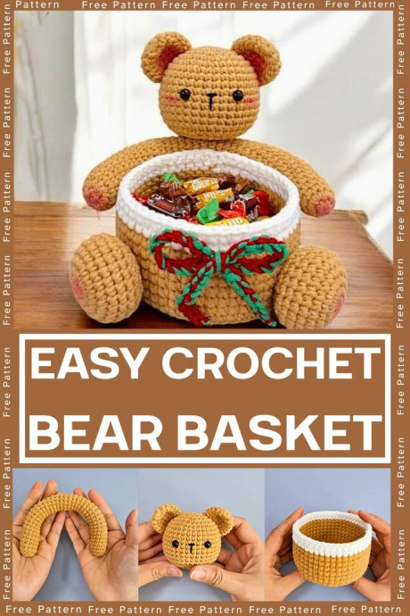 Crochet Bear Basket