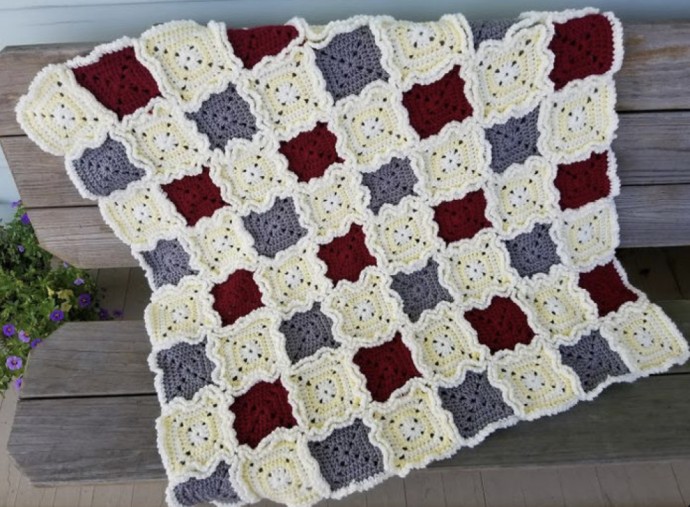 Rag Quilt Style Baby Blanket