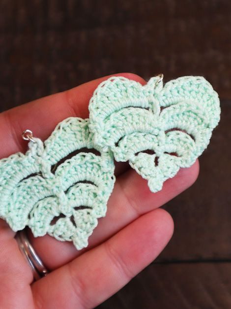 Crochet Foliage Monstera Leaf Earrings