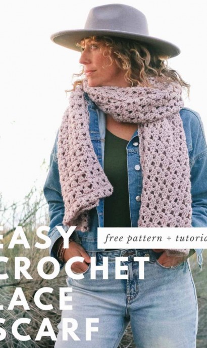 Crochet Level Lace Scarf