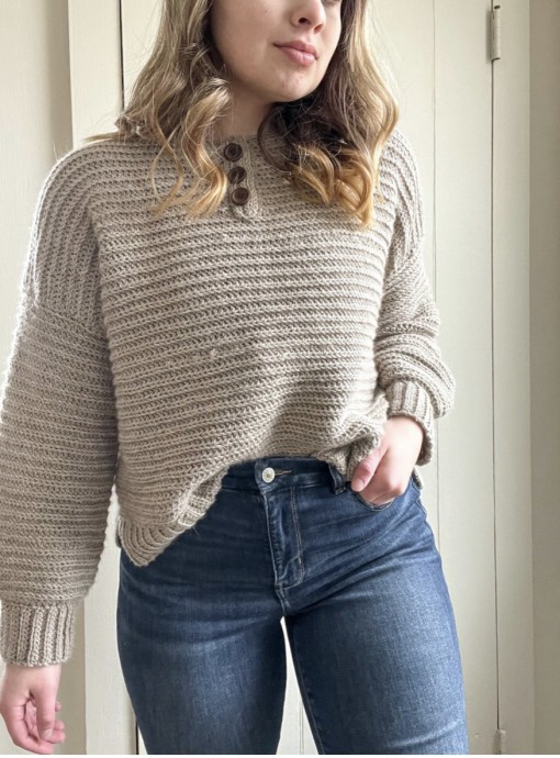 DIY the Henley Button Sweater