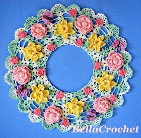 Create a Stunning Crochet Springtime Floral Candle Mat for Your Home Decor