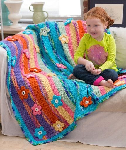 Create Your Own Crochet Stripes & Flowers Throw: A Step-By-Step Guide Create Your Own Crochet Stripes & Flowers Throw: A Step-By-Step Guide