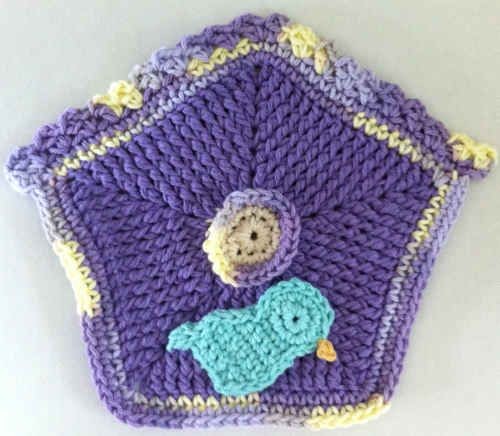 Crochet Birdhouse Dishcloth