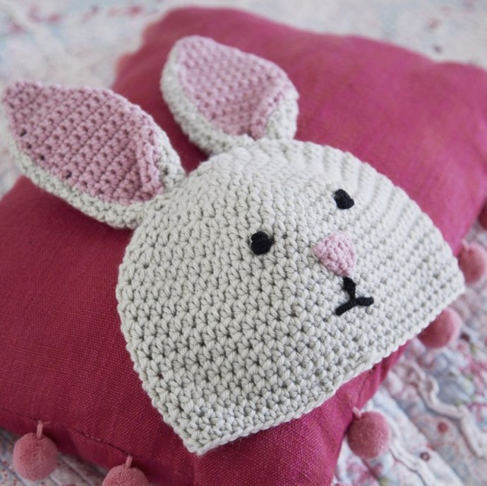 Crocheted Bunny Beanie