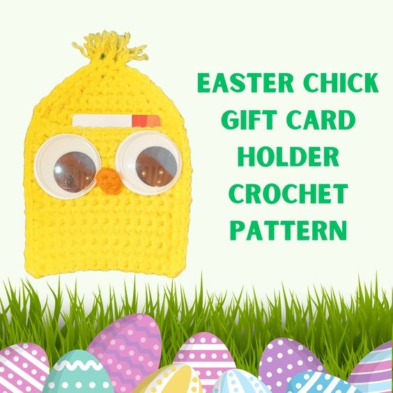 Crochet Easter Chick Gift Card Holder