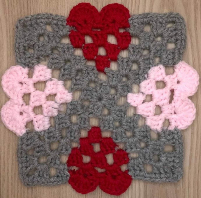 Create Your Own Crochet Granny Square Heart Themed Mat: A Step-by-Step Guide