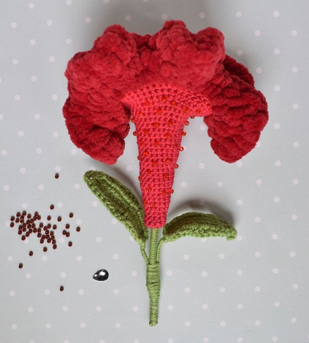 Create a Stunning Crochet Flower of Celosia Brooch – A Step-by-Step Guide