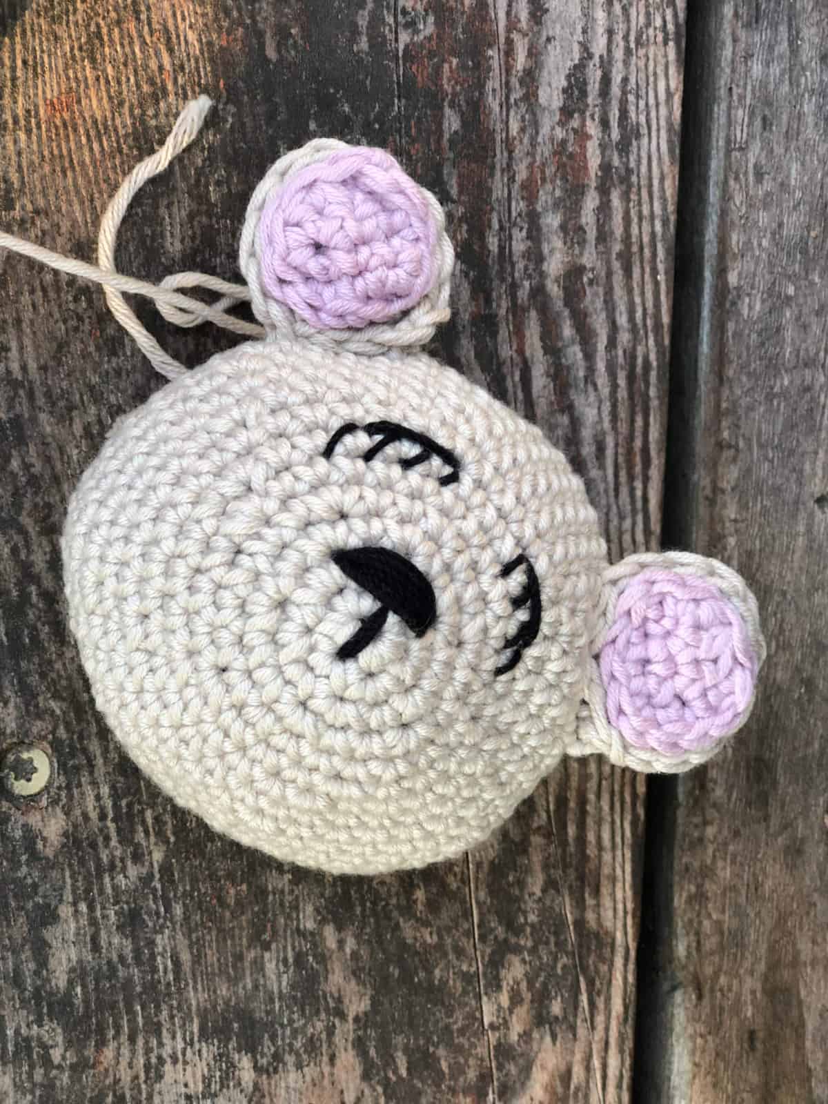 Crochet Bettie Bear Granny Square Lovey Throw - Adorable Handmade Nursery Blanket