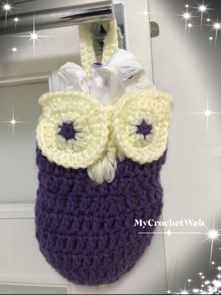 Crochet Owl Bag Dispenser