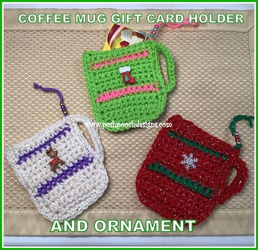 Crochet Coffee Mug Gift Card Holder and Ornament: A Unique Handmade Gift for Any Occasion Crochet Coffee Mug Gift Card Holder and Ornament: A Unique Handmade Gift for Any Occasion