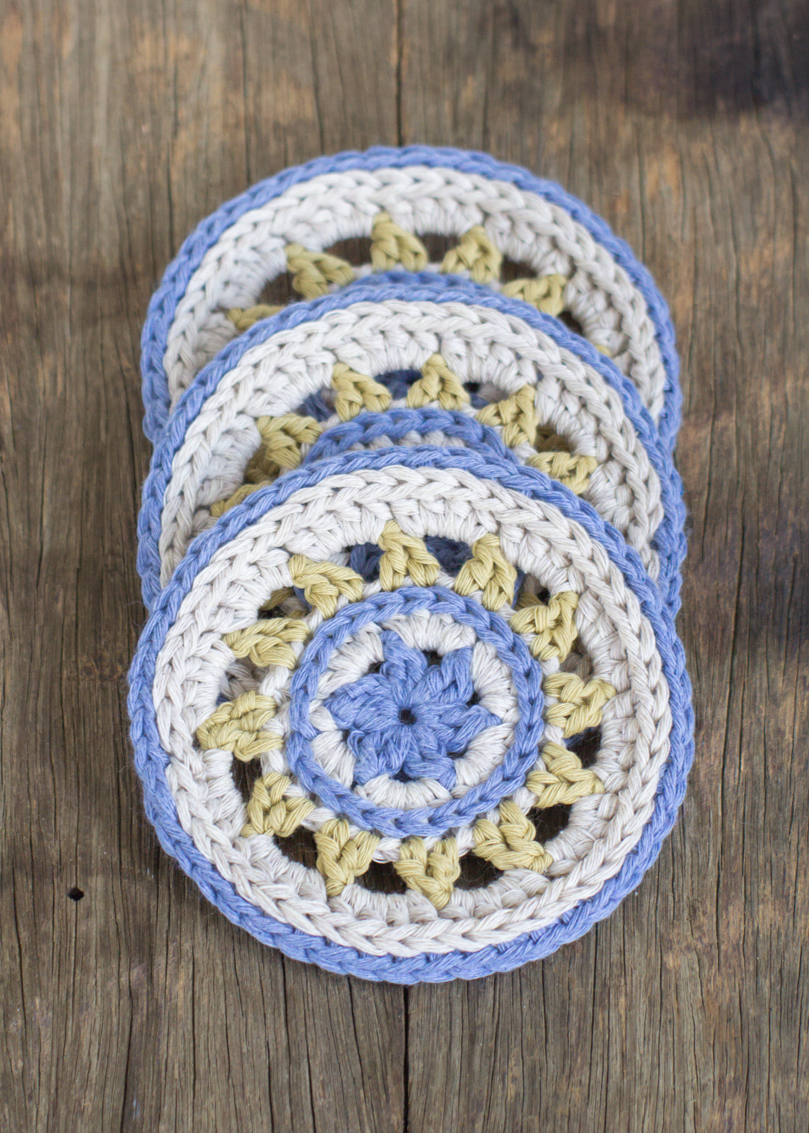 Create Beautiful Handcrafted Crochet Meadowlark Coasters for Your Home Decor