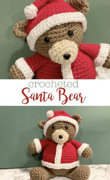 Crochet Santa Bear (Free Pattern)